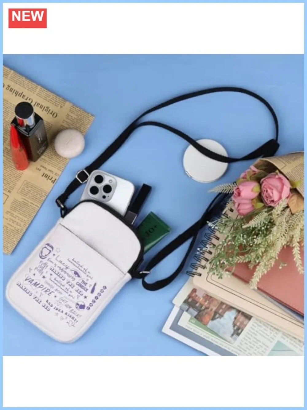 Canvas Crossbody Bag Pouch Singer Album Music Gift